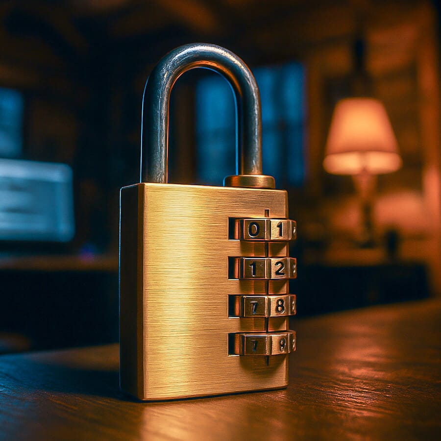 Combination Lock with 4 Wheels