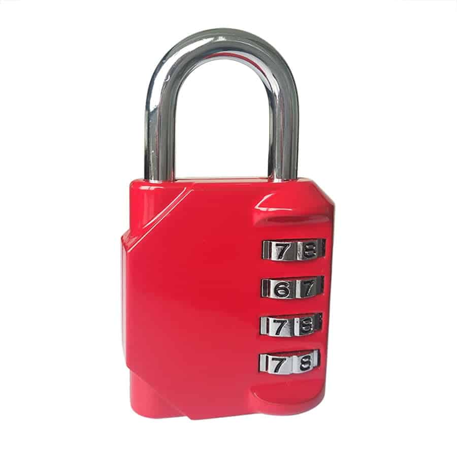 Combination lock 4 combinations Red