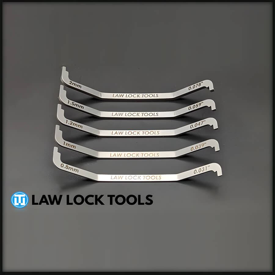 Curved Pry Bar Set Left-Handed (5 pieces)