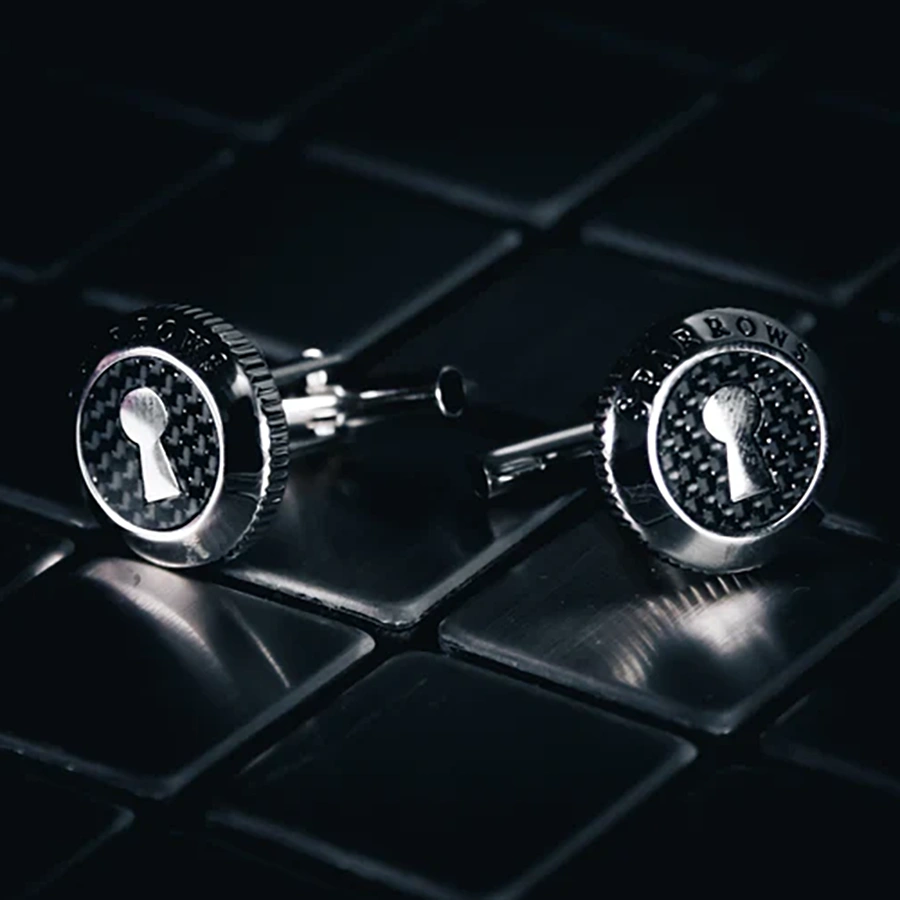 Sparrows Cufflink with Handcuff Key