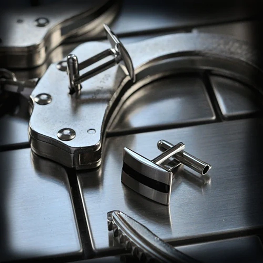 Sparrows Cufflink with Handcuff Key [Silver]