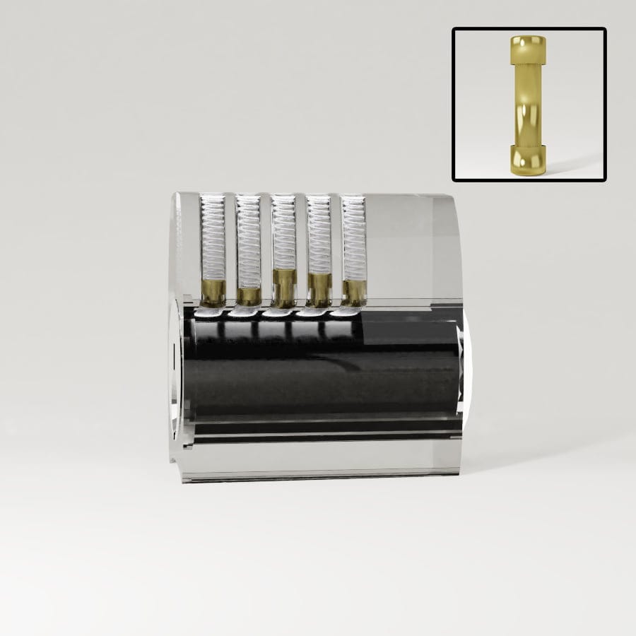 Lockpicking Transparent Practice Lock Spool