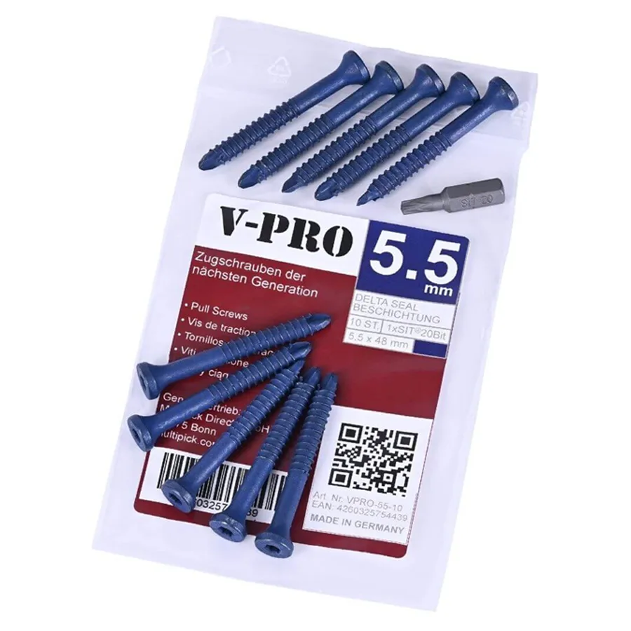 V-PRO Core Pull Screws 5.5 x 48 mm – 10 pieces
